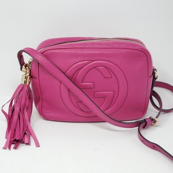 Gucci Handbags - Auth Gucci Disco Camera Fuchsia Crossbody Bag